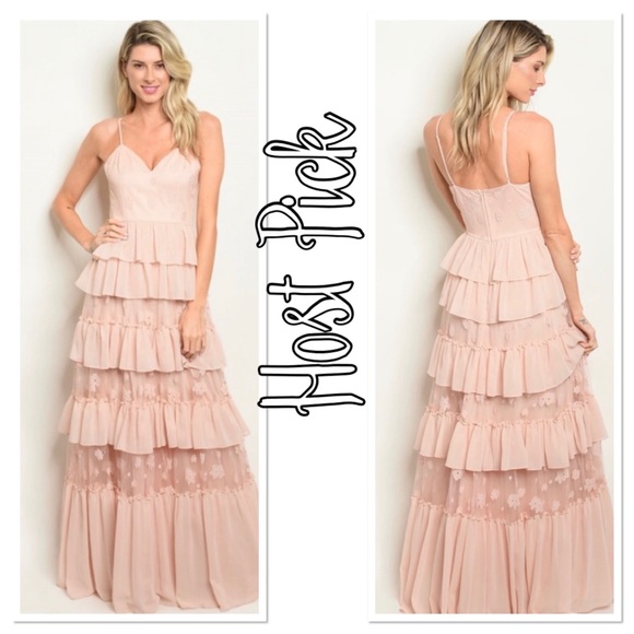 Ruffle Maxi Dress🎉HP🎉 - Picture 1 of 4
